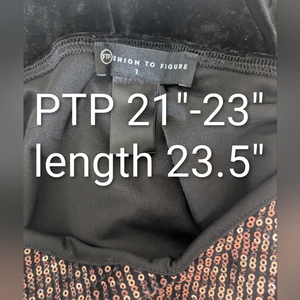Fashion to Figure Black and Brown Sequin Camisole - Picture 2 of 3